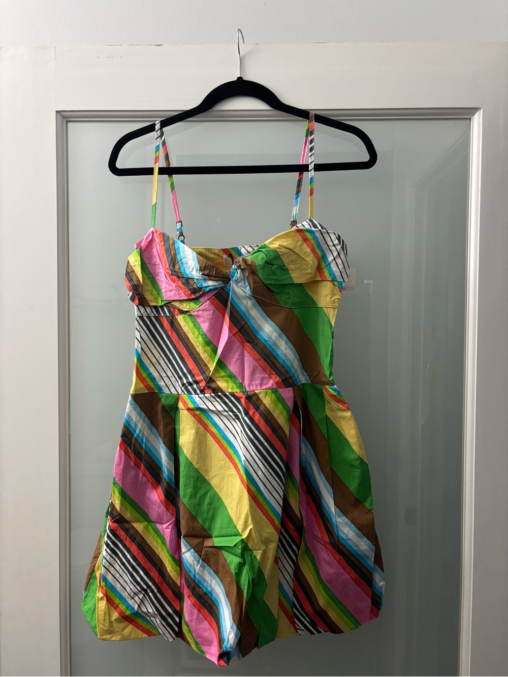 NWT Anthropologie Striped Multi-Color Spaghetti Strap Summer Dress - Picture 2 of 8